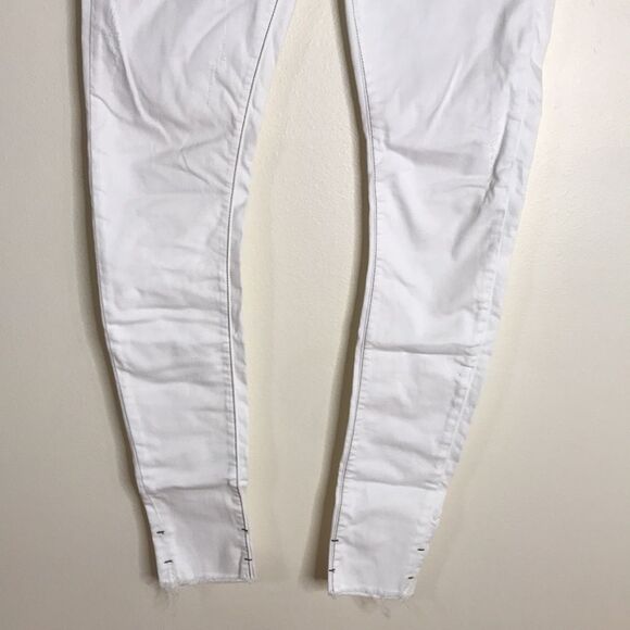 One teaspoon Hoodlums mid waist stretched fitted bow leg white jeans size 27 - Picture 3 of 13
